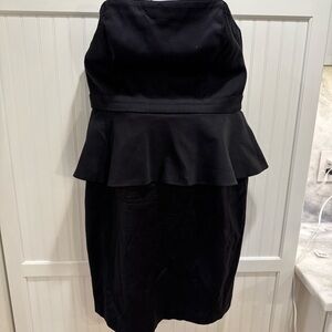 WHBM Elegant Black Peplum Dress